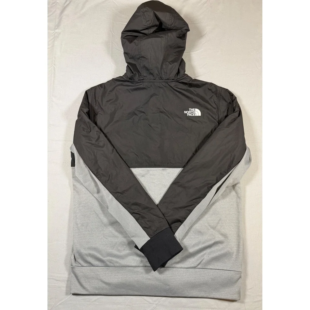 The North Face Mens Mountain Athletics Full Zip Hoodie Black Grey Medium